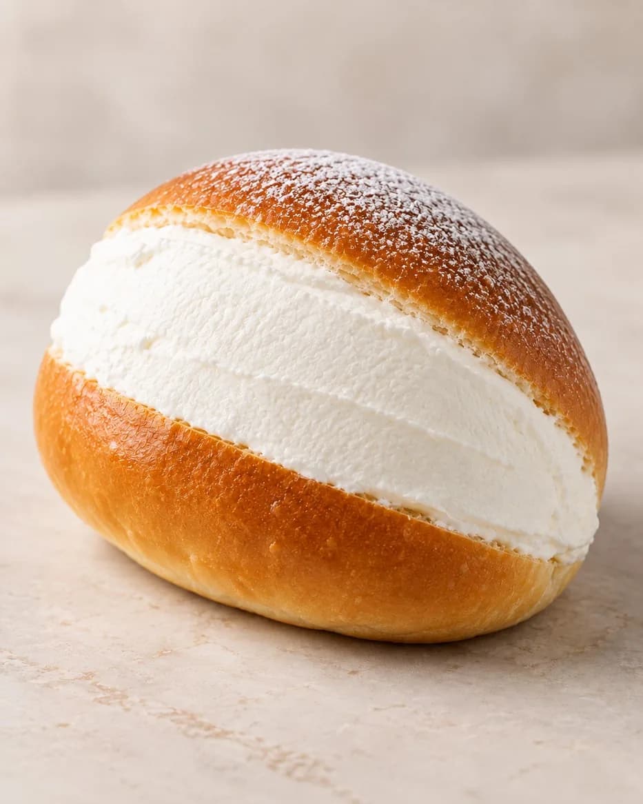 Maritozzo farcito con panna